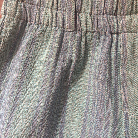 NWT FREE PEOPLE Ocean Blue Combo Cotton Striped Shorts - Picture 3 of 11